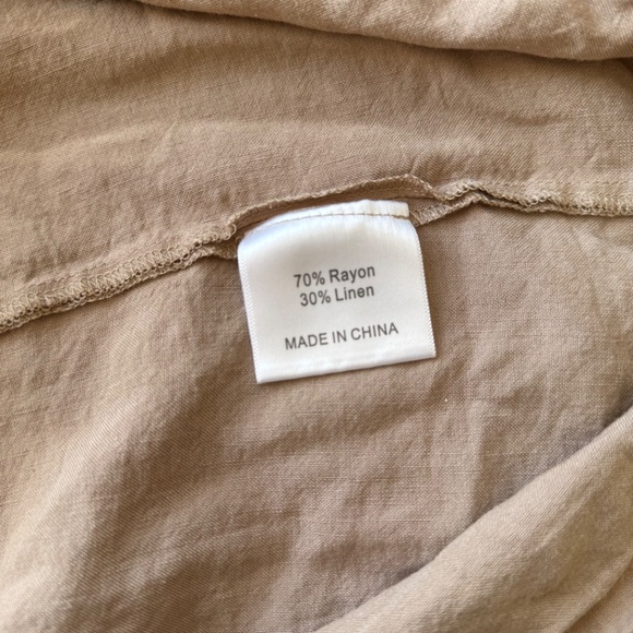 O.P.T Athena Puff Sleeve Smocked Bodice Midi Dress – Size S – Clay Brown - Picture 9 of 9